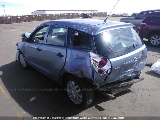2T1KR32E28C695124 - 2008 TOYOTA COROLLA MATRIX XR BLUE photo 3