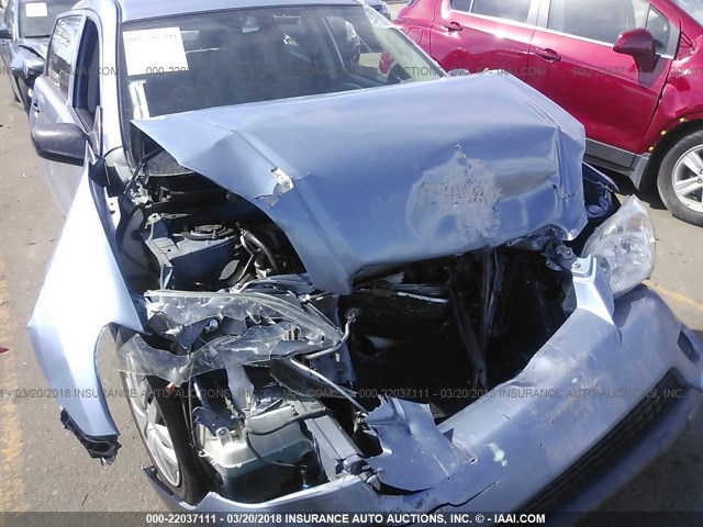 2T1KR32E28C695124 - 2008 TOYOTA COROLLA MATRIX XR BLUE photo 6