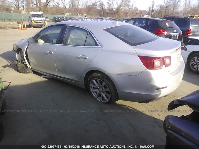 1G11H5SLXEF262364 - 2014 CHEVROLET MALIBU LTZ SILVER photo 3