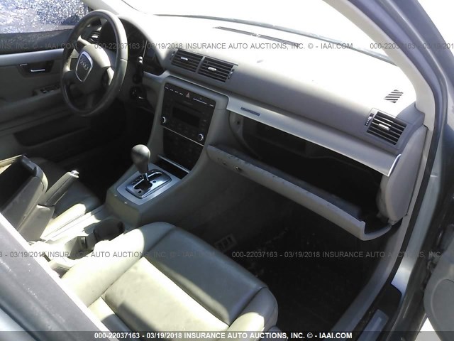 WAUDF78E28A050474 - 2008 AUDI A4 2.0T QUATTRO SILVER photo 5