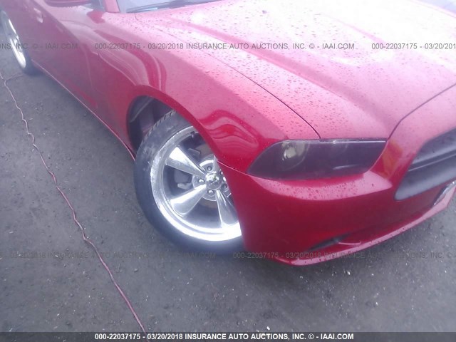 2C3CDXHG4DH546592 - 2013 DODGE CHARGER SXT RED photo 6