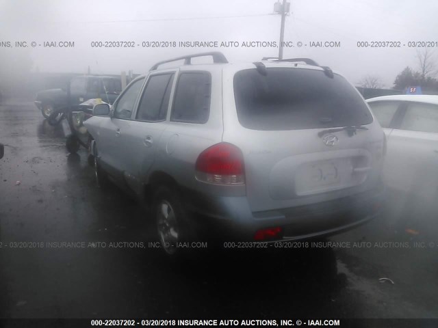 KM8SC13E55U953179 - 2005 HYUNDAI SANTA FE GLS/LX SILVER photo 3