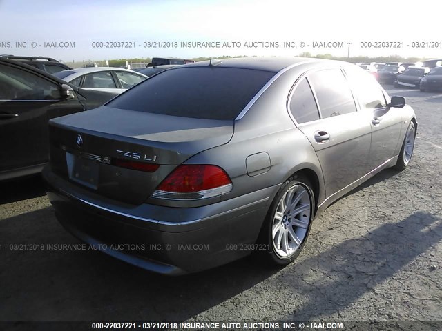 WBAGN63483DR12340 - 2003 BMW 745 LI GRAY photo 4