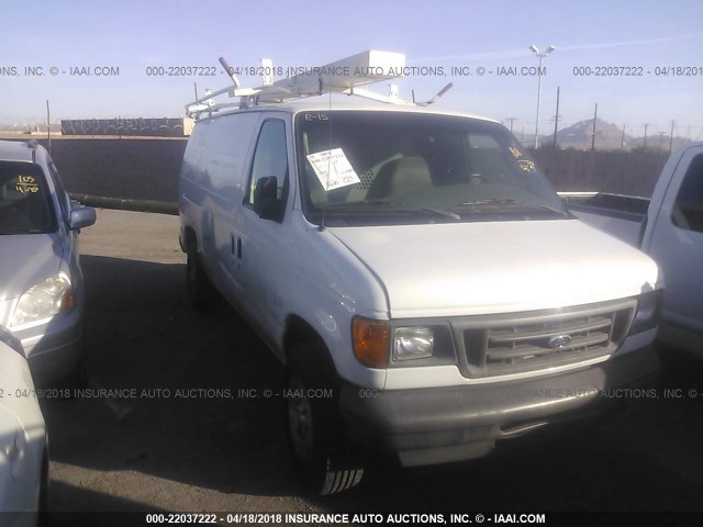 1FTNE24LX7DB43337 - 2007 FORD ECONOLINE E250 VAN WHITE photo 1