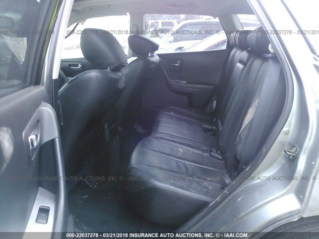 JN8AZ08W76W541883 - 2006 NISSAN MURANO SL/SE/S GRAY photo 8