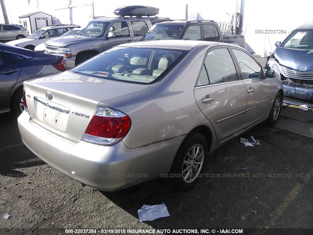 4T1BE32K85U031146 - 2005 TOYOTA CAMRY LE/XLE/SE TAN photo 4