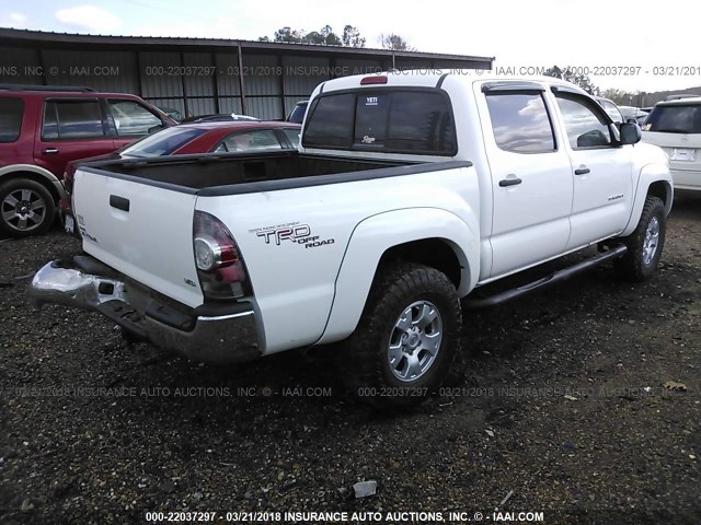 3TMLU4EN0BM056758 - 2011 TOYOTA TACOMA DOUBLE CAB თეთრი ფოტო 4