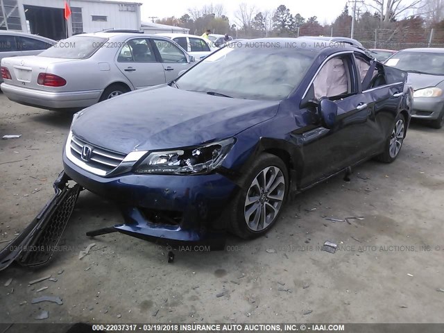 1HGCR2F57DA167605 - 2013 HONDA ACCORD SPORT ლურჯი ფოტო 2