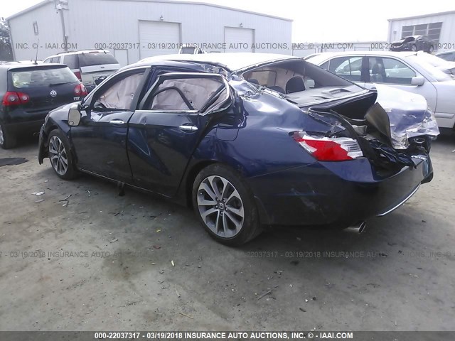 1HGCR2F57DA167605 - 2013 HONDA ACCORD SPORT ლურჯი ფოტო 3