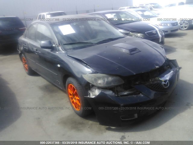 JM1BK12G381774896 - 2008 MAZDA 3 I BLACK photo 1