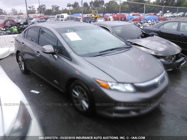 19XFB2F92CE301841 - 2012 HONDA CIVIC EXL BROWN photo 1