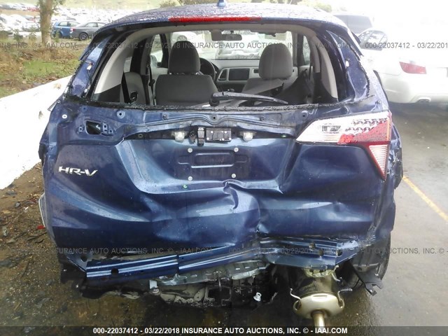 3CZRU5H54GM724719 - 2016 HONDA HR-V EX BLUE photo 6