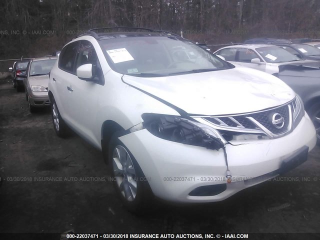 JN8AZ1MW7CW208882 - 2012 NISSAN MURANO S/SL/LE WHITE photo 1