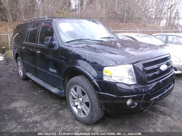 1FMFK20537LA22249 - 2007 FORD EXPEDITION EL LIMITED BLACK photo 1