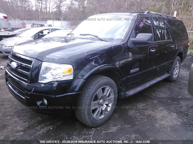 1FMFK20537LA22249 - 2007 FORD EXPEDITION EL LIMITED BLACK photo 2