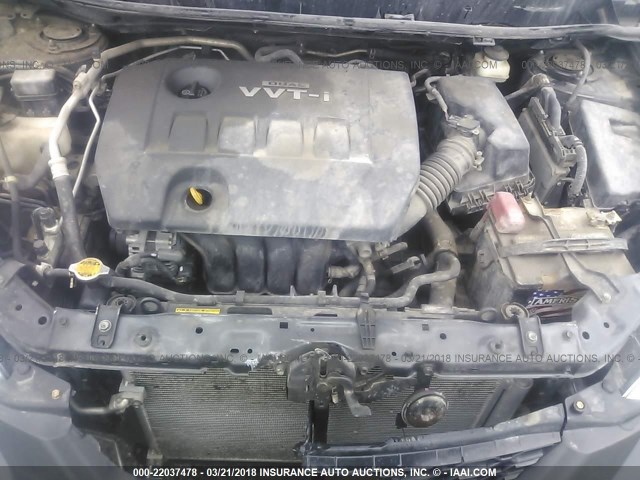 2T1KU4EE8AC529955 - 2010 TOYOTA COROLLA MATRIX  GRAY photo 10