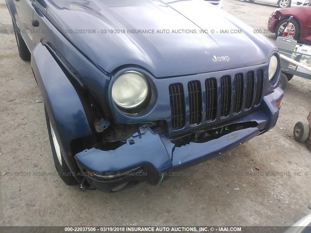 1J4GL58K63W563073 - 2003 JEEP LIBERTY LIMITED BLUE photo 6