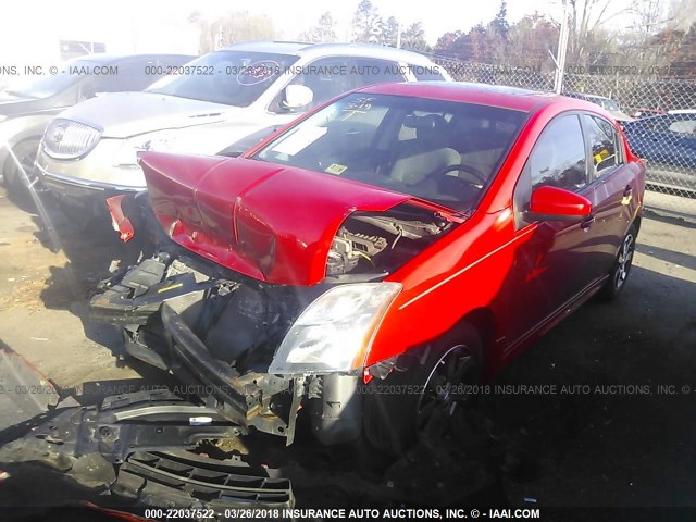 3N1AB6AP8CL673058 - 2012 NISSAN SENTRA 2.0/2.0S/SR/2.0SL RED photo 2