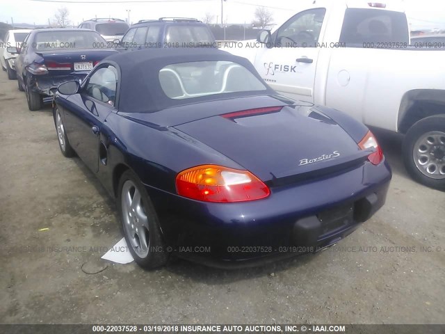 WP0CB29861U663708 - 2001 PORSCHE BOXSTER S Dark Blue photo 3