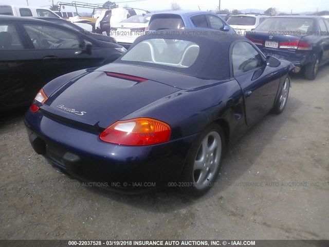 WP0CB29861U663708 - 2001 PORSCHE BOXSTER S Dark Blue photo 4