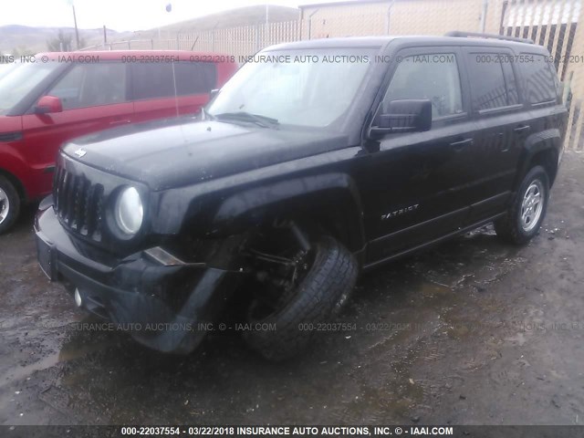 1C4NJRBB1DD271671 - 2013 JEEP PATRIOT SPORT BLACK photo 2