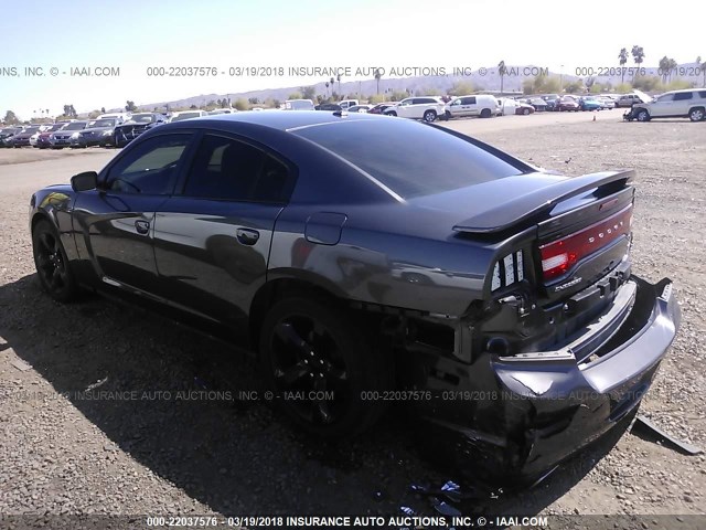 2C3CDXCT1EH333296 - 2014 DODGE CHARGER R/T GRAY photo 3