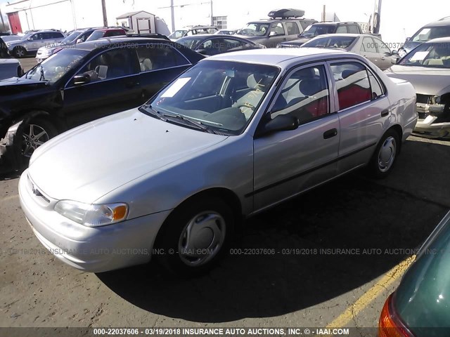 1NXBR12E4YZ346646 - 2000 TOYOTA COROLLA VE/CE/LE SILVER photo 2