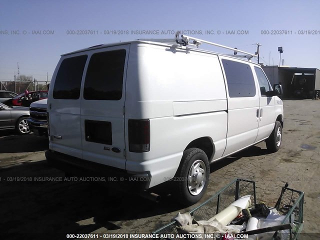 1FTNE1EL0ADA69605 - 2010 FORD ECONOLINE E150 VAN WHITE photo 4