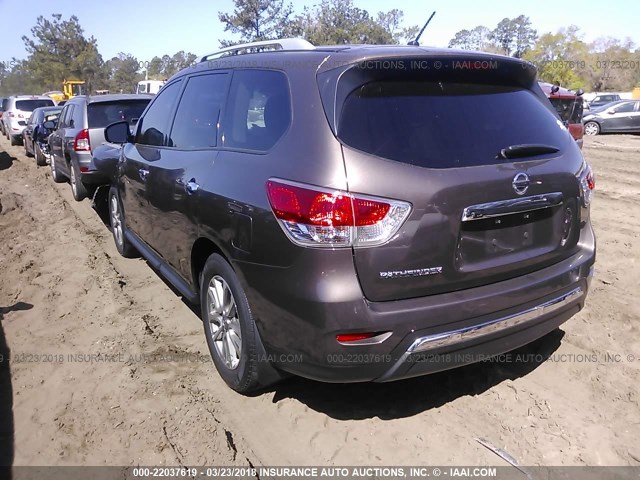 5N1AR2MN4GC641930 - 2016 NISSAN PATHFINDER S/SV/SL/PLATINUM 棕色 照片 3