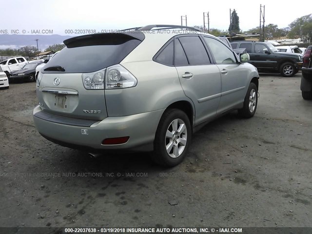 JTJGA31U440022147 - 2004 LEXUS RX 330 GREEN photo 4