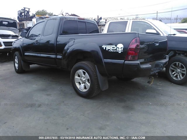 5TETU62N38Z521156 - 2008 TOYOTA TACOMA PRERUNNER ACCESS CAB BLACK photo 3