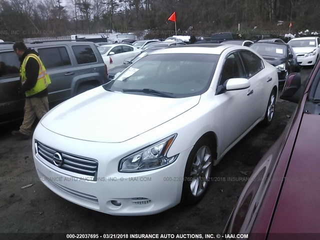 1N4AA5AP4CC856629 - 2012 NISSAN MAXIMA S/SV WHITE photo 2