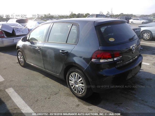 WVWDB7AJ4DW084869 - 2013 VOLKSWAGEN GOLF GRAY photo 3