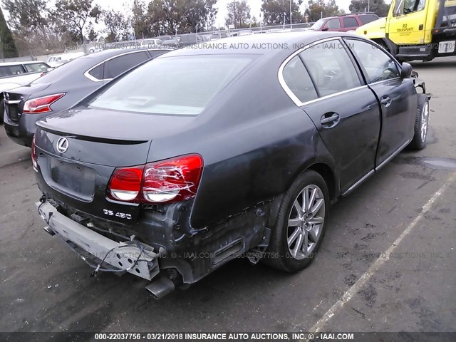 JTHBN96S665009030 - 2006 LEXUS GS GENERATION 200 430 GRAY photo 4