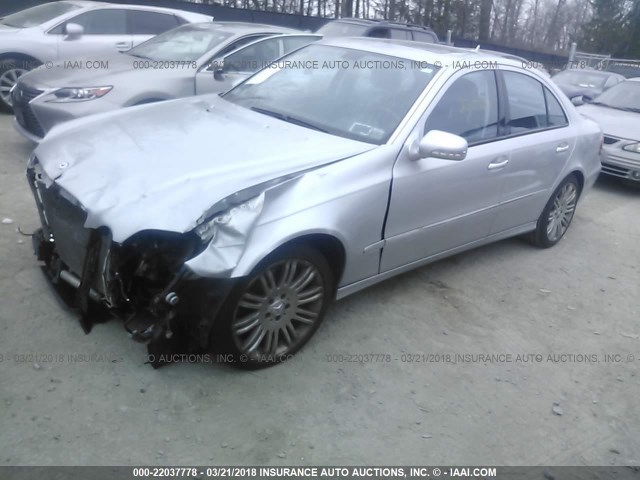 WDBUF87X17B172486 - 2007 MERCEDES-BENZ E 350 4MATIC SILVER photo 2