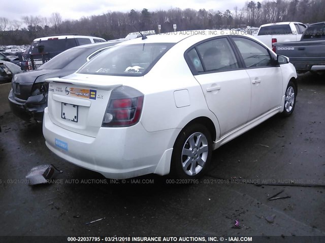 3N1AB6AP9AL714276 - 2010 NISSAN SENTRA 2.0/2.0S/SR/2.0SL WHITE photo 4