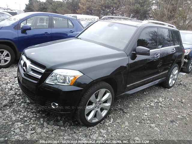 WDCGG8HB4AF284711 - 2010 MERCEDES-BENZ GLK 350 4MATIC BLACK photo 2