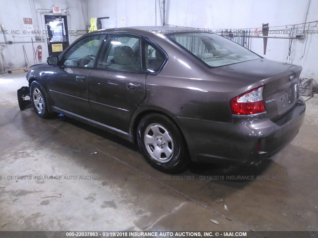 4S3BL616597219675 - 2009 SUBARU LEGACY 2.5I BROWN photo 3