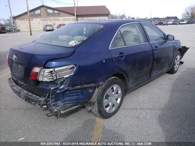 4T1BE46K98U200708 - 2008 TOYOTA CAMRY CE/LE/XLE/SE Dark Blue photo 4