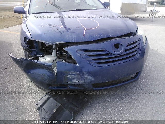 4T1BE46K98U200708 - 2008 TOYOTA CAMRY CE/LE/XLE/SE Dark Blue photo 6