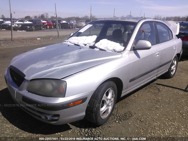 KMHDN46D55U968224 - 2005 HYUNDAI ELANTRA GLS/GT SILVER photo 2