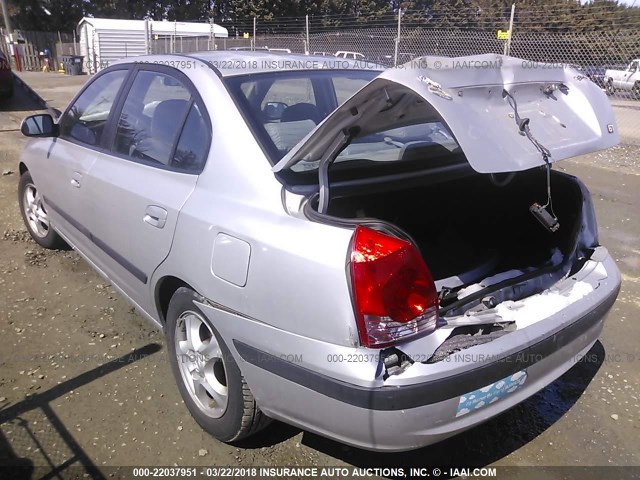 KMHDN46D55U968224 - 2005 HYUNDAI ELANTRA GLS/GT SILVER photo 3