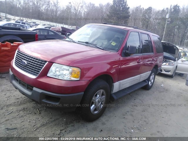 1FMPU15L93LB93727 - 2003 FORD EXPEDITION XLT RED photo 2