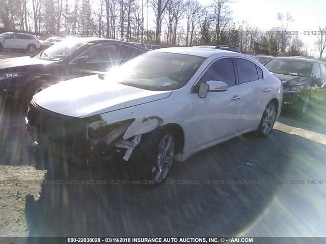 1N4AA5AP1CC848746 - 2012 NISSAN MAXIMA S/SV WHITE photo 2