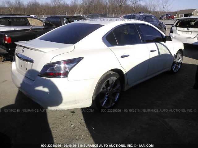 1N4AA5AP1CC848746 - 2012 NISSAN MAXIMA S/SV WHITE photo 4