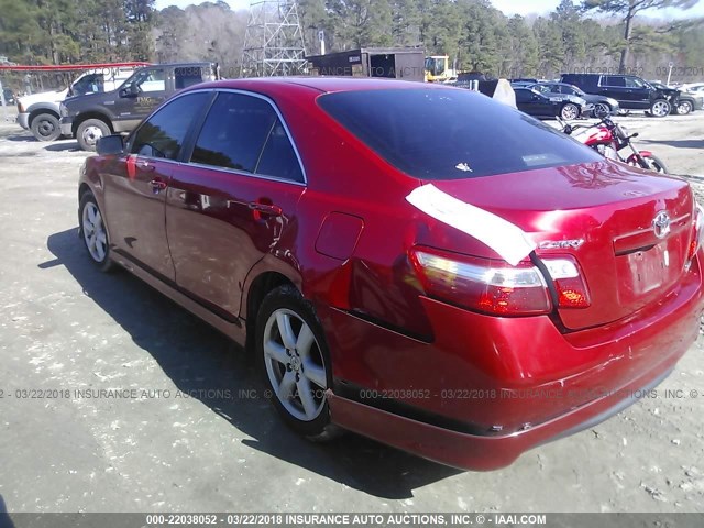 4T1BE46K88U248684 - 2008 TOYOTA CAMRY CE/LE/XLE/SE RED photo 3