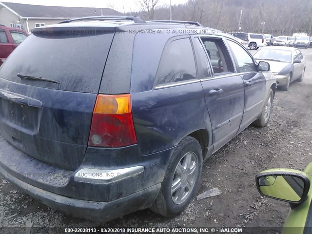 2C4GM68445R357904 - 2005 CHRYSLER PACIFICA TOURING BLUE photo 4