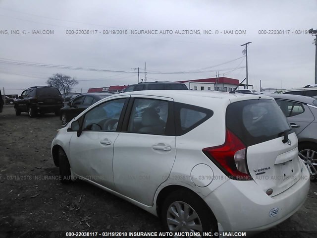 3N1CE2CP8EL408729 - 2014 NISSAN VERSA NOTE S/S PLUS/SV/SL WHITE photo 3