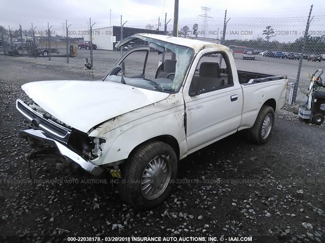 4TANL42N4WZ114239 - 1998 TOYOTA TACOMA WHITE photo 2