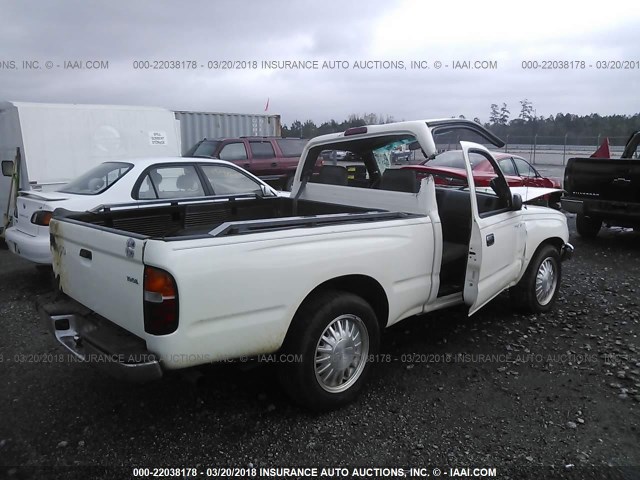 4TANL42N4WZ114239 - 1998 TOYOTA TACOMA WHITE photo 4